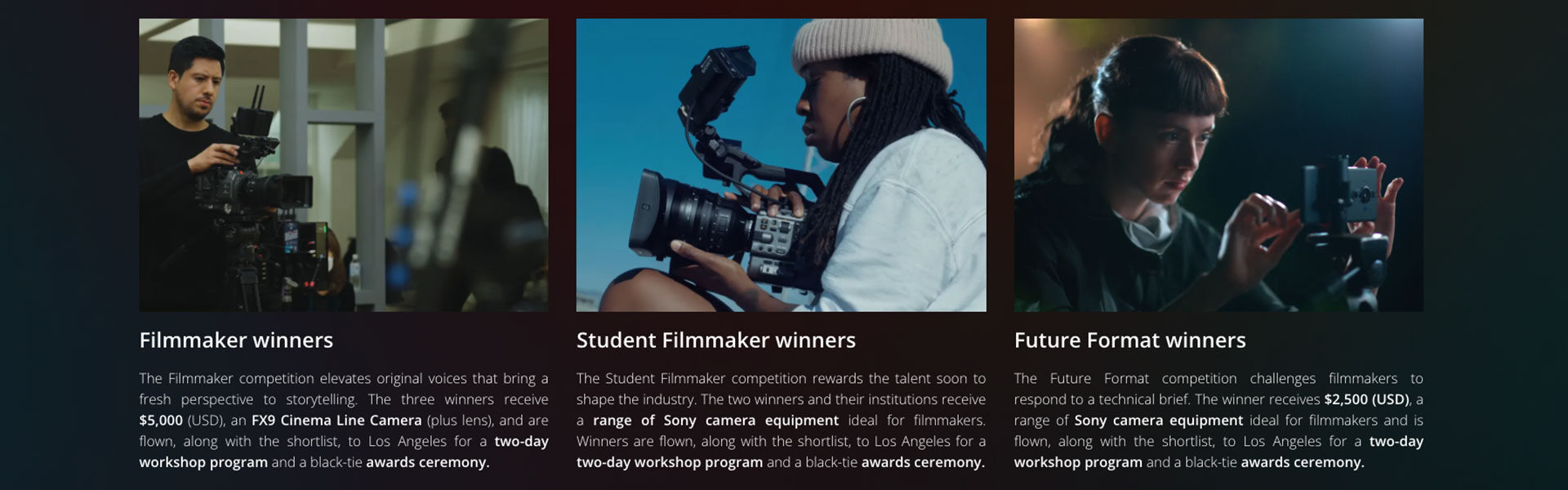 sony launches production awards in search of undiscovered filmmaking talent moviescope
