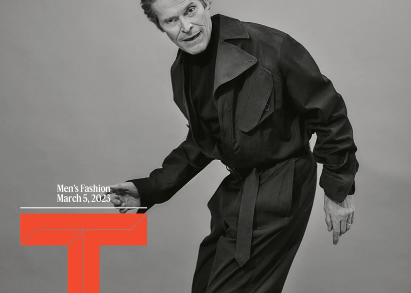 willem dafoe on the cover of the upcoming issue of