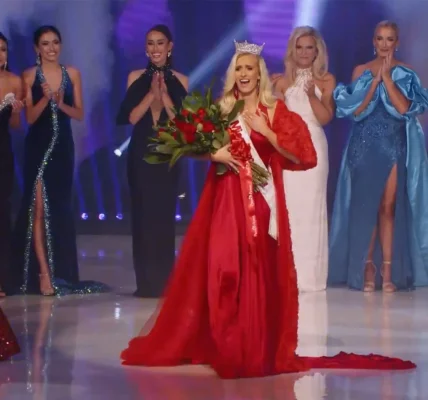 Miss America 2024 beauty pageant winner on stage